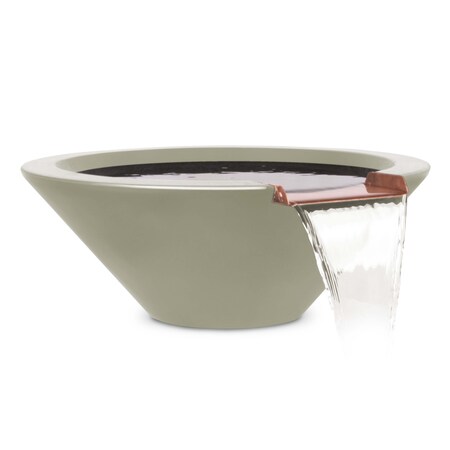 The Outdoor Plus 36 Round Cazo Water Bowl - GFRC Concrete - Ash - OPT-36RWO-ASH